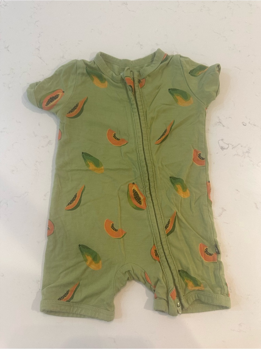 Kyte baby papaya short romper